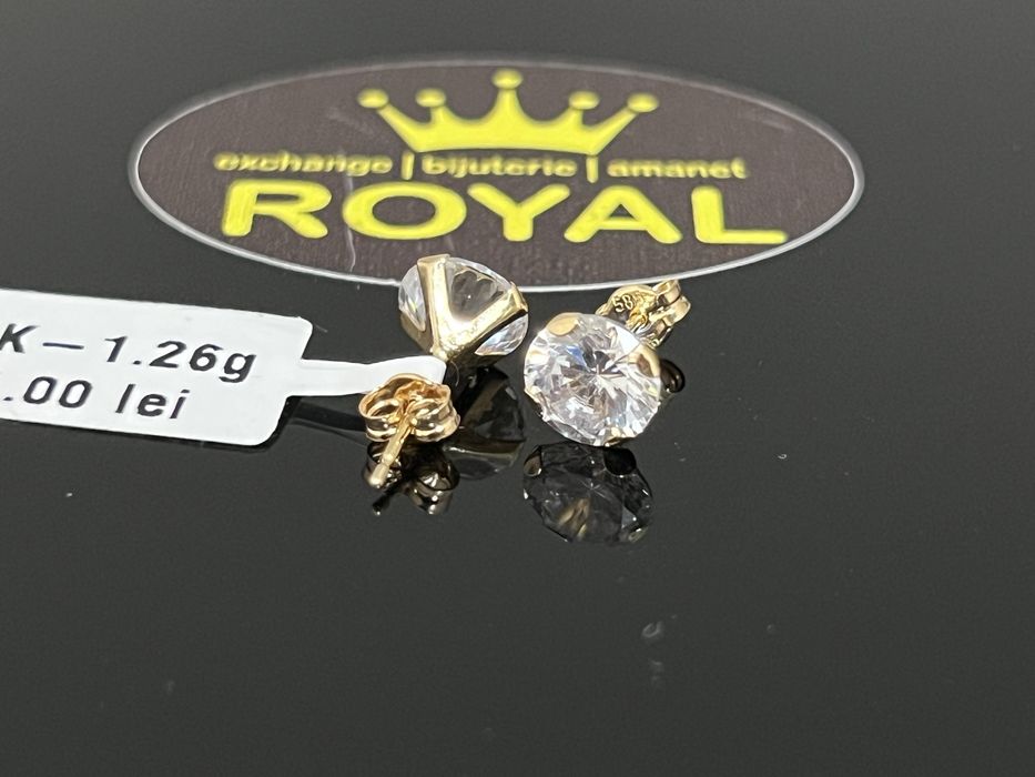 Bijuteria Royal CB : Cercei dama aur 14k  1,26 grame