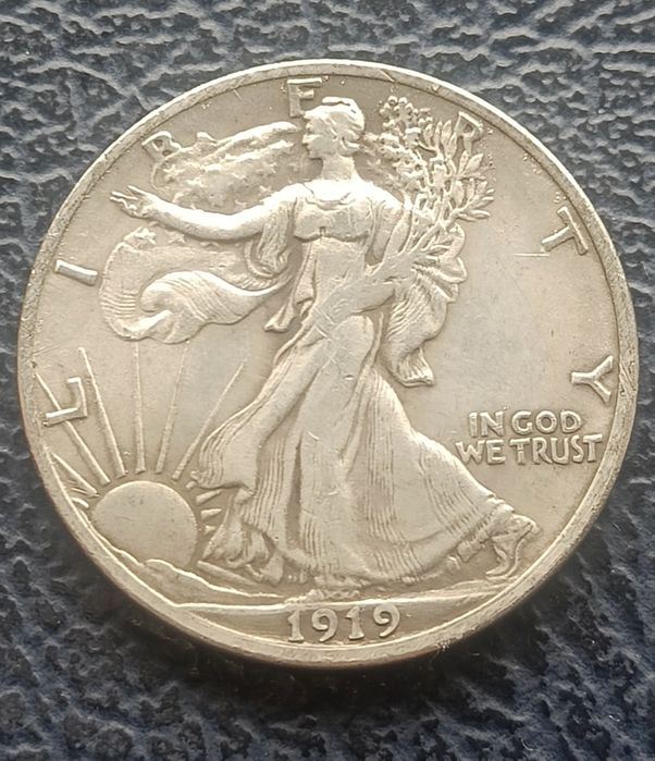 Moneda half dolar american 1919