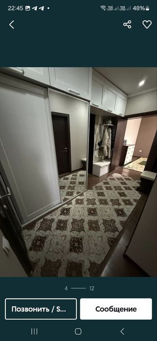 Аренда 2 хонали евро квартира Сергели 9-худуд новастройка