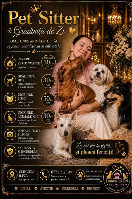 Pet sitter cazare animalute