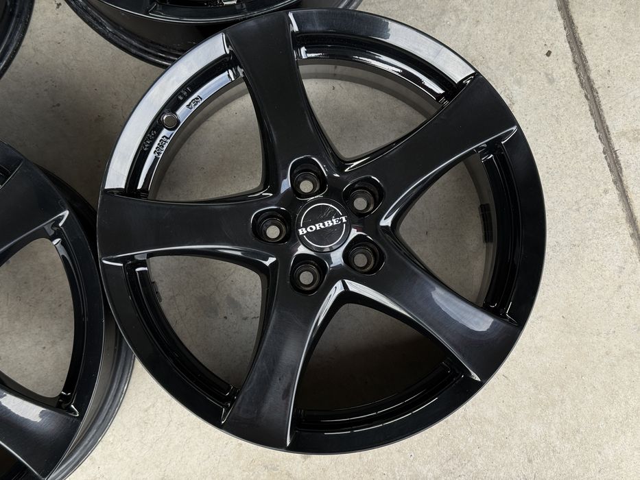 4бр. КАТО НОВИ 17” Джанти 5х108 “BORBET F” за -PEUGEOT/CITROEN/RENAULT/FORD/VOLVO- 7Jx17H2, ET40