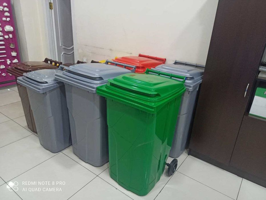 Мусорные баки урны контейнеры на колесах с крышкой по доступным ценам