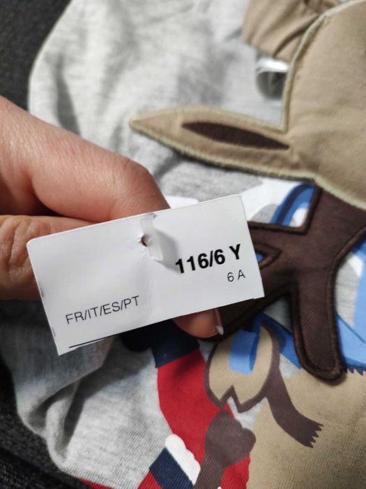 Нова детска коледна блуза с маска еленче 6г