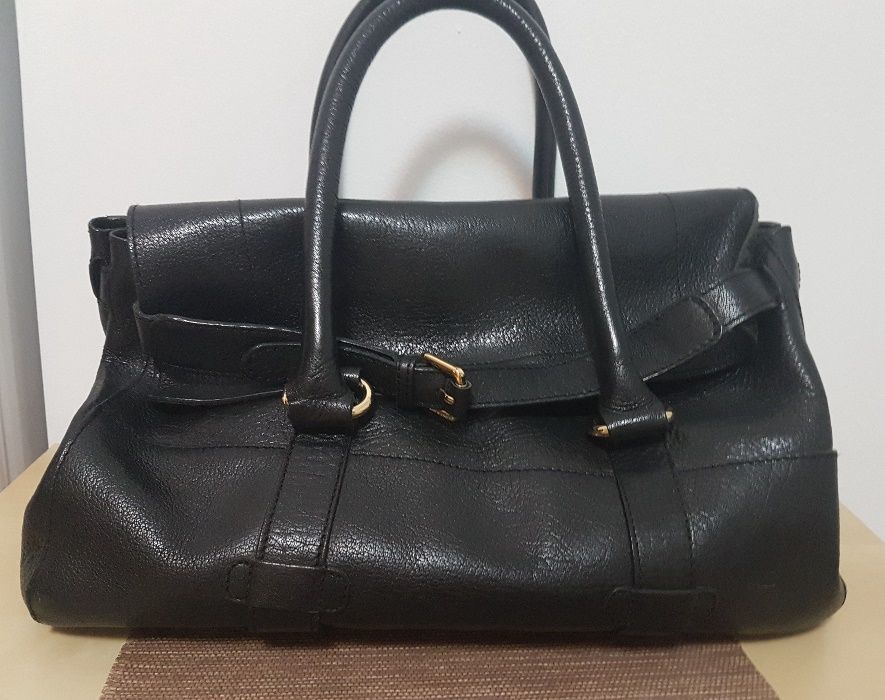 Geanta din piele naturala ZARA