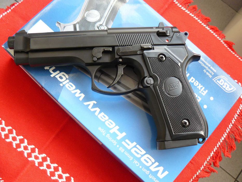 Pistol Airsoft BERETTA M92F HW Metal Slide ASG Mecanism Spring/Arc,Nou