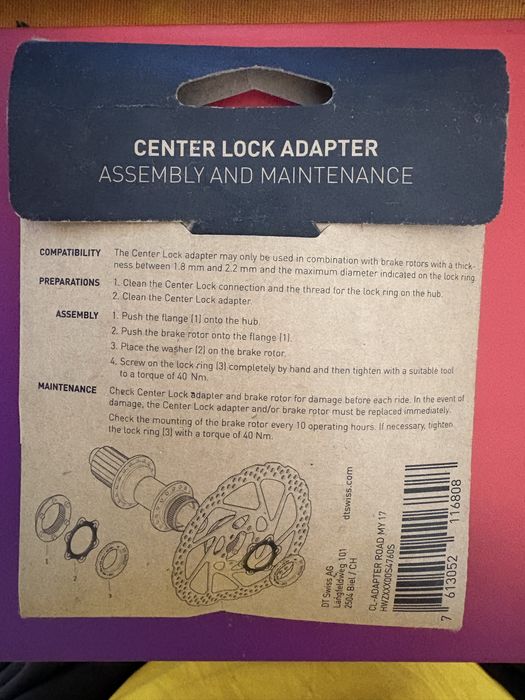 Adaptor centerlock pentru disc 6 bolt