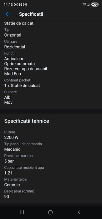 Statie de calcat tefal SV5005