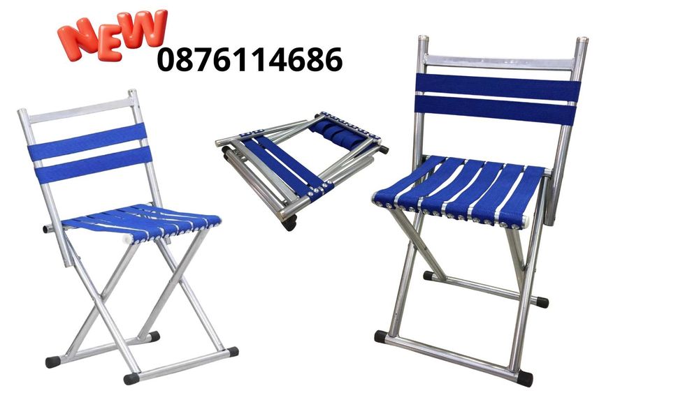 Къмпинг рибарски стол столчета - син или червен за тур