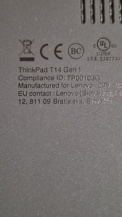 Лаптоп Lenovo Thinkpad T14 Gen1