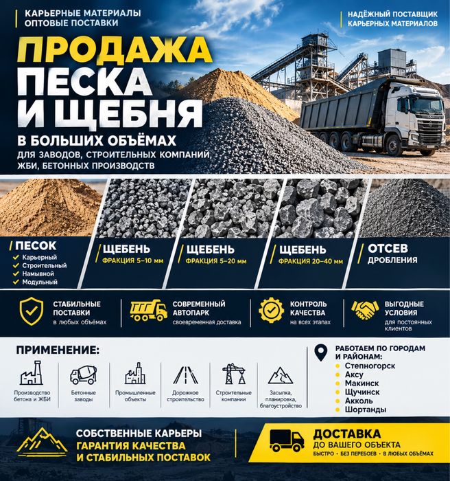 Продам Щебень Песок