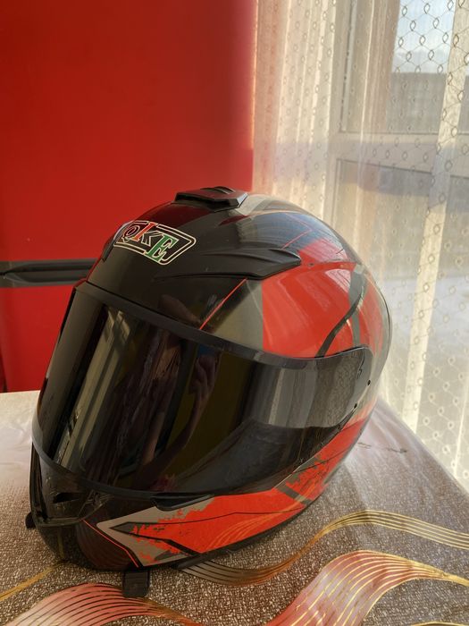 Мотоциклетный шлем + зеркала (комплект)