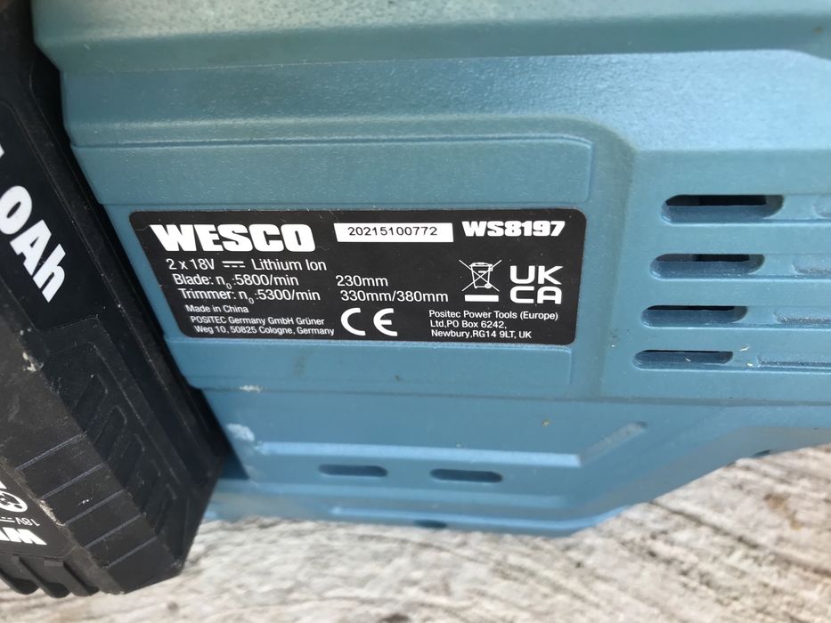 Motocoasa Electrica Wesco 36v Brusheless Anglia