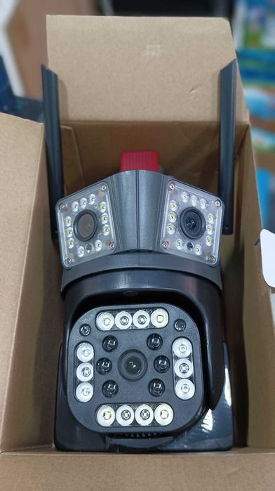 Тройна безжична IP камера с WiFi приложение iCSee 3 по 12MP