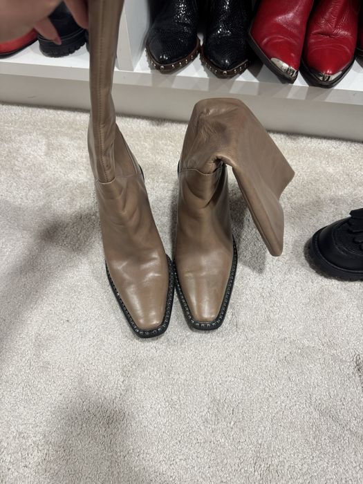 Италианки червени ботуши и Zara