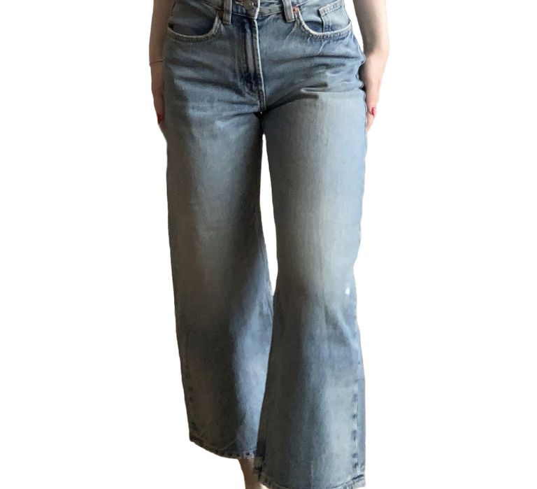 Дънки балон, сини, Зара