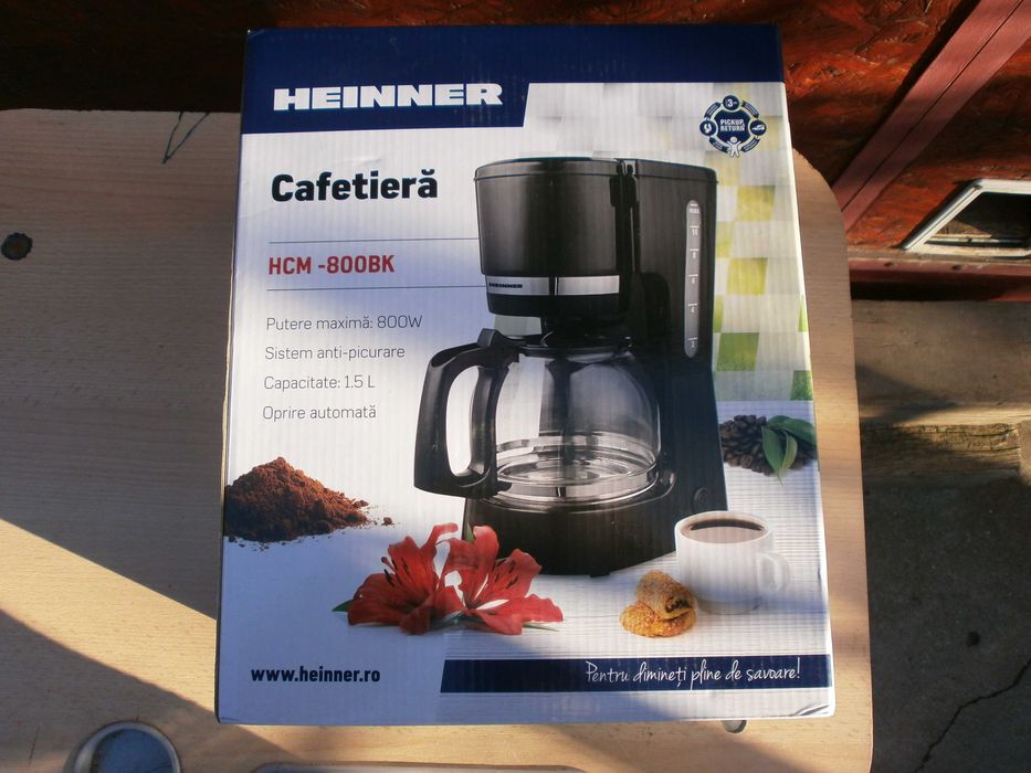 cafetiera heinner hcm 800bk noua, sigilata