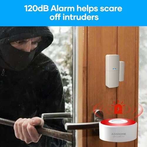 AGSHOME WiFi домашна аларма 120dB с датчици