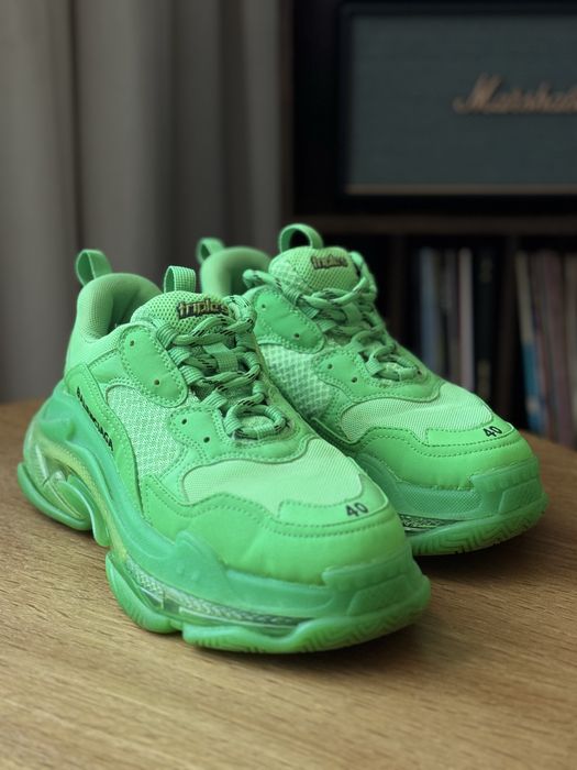 Balenciaga Triple S зелёные
