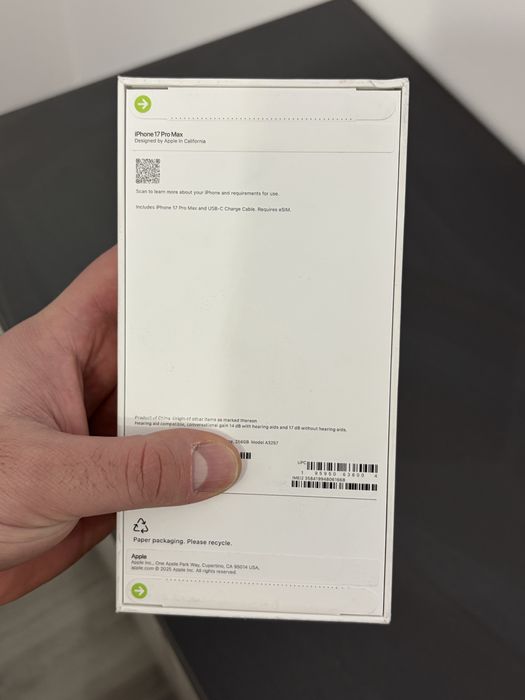 Apple 17 Pro Max 256 GB E-Sim