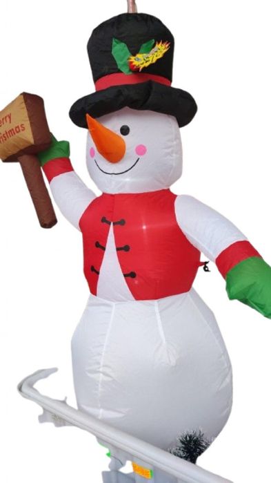 Снежен човек,надуваем,LED светлини,многоцветен