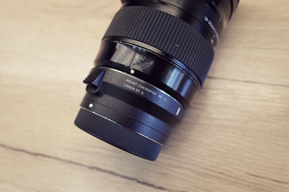 Adaptor Sigma MC-11 obiectiv Canon la Sony Art 18-35 F1.8  Wide