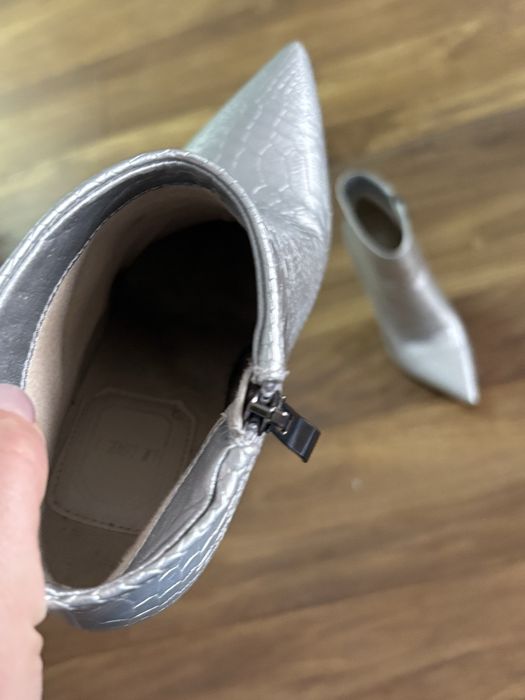 Серебристый полуботинки