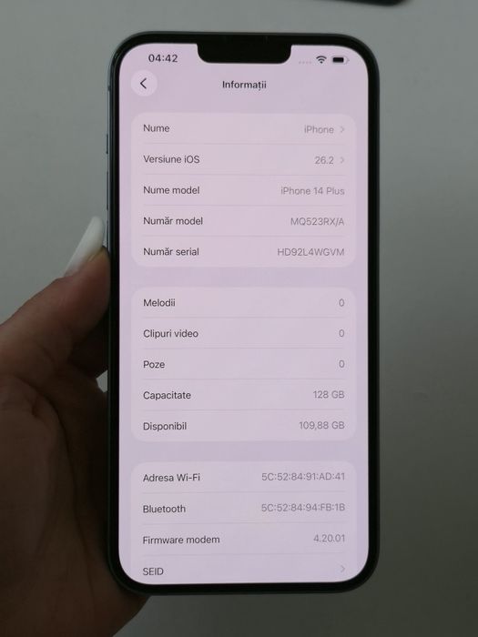 Vand/schimb iPhone 14 Plus 128gb