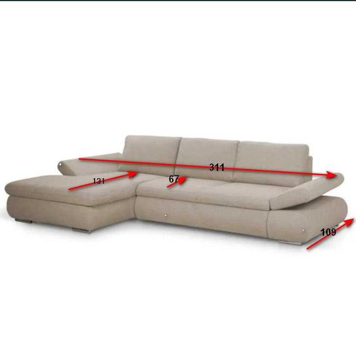 Разтегателен ъглов диван