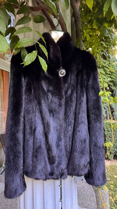 #87 Късо палто от норка.Визон.Яке от норка.Естествена кожа с косъм.