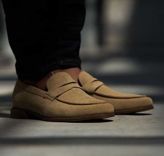 Pantofi loafer penny 42.5 43 lucrati manual Calpierre piele naturala moale