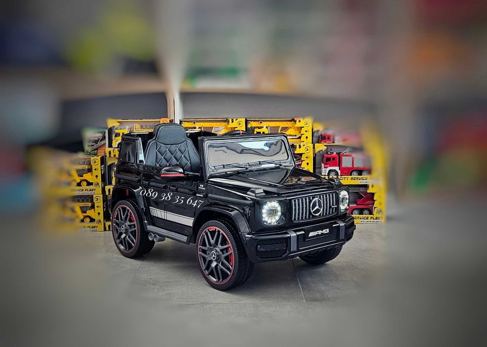 НОВО!Акумулаторен джип Mercedes G63 AMG с 12V батерия,МЕКИ ГУМИ,USB