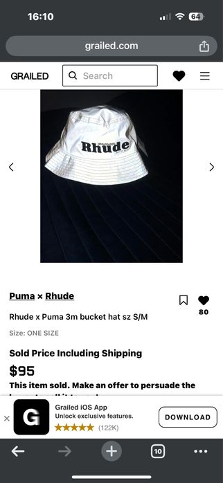 Шапка Puma x Rhude