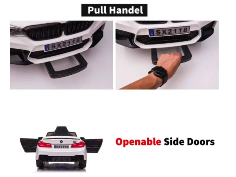 Bmw m5 24v – детска акумулаторна кола, бяла, eva гуми