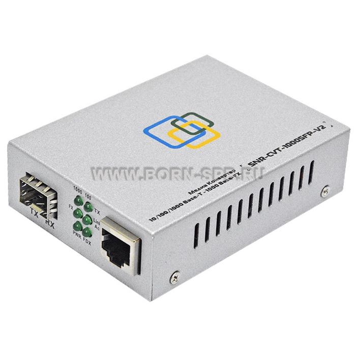 Медиаконвертер SNR-CVT-1000SFP-V2