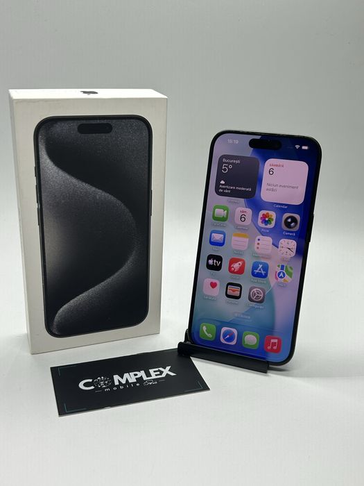 Phone 15 PRO - 512Gb Black Titanium - Baterie 100% + Garantie