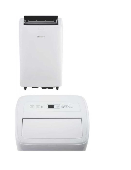 Aer conditionat portabil HISENSE APC09QC, 9000 BTU, A, Wi-Fi, Functie Dezumidificare, kit instalare inclus, alb