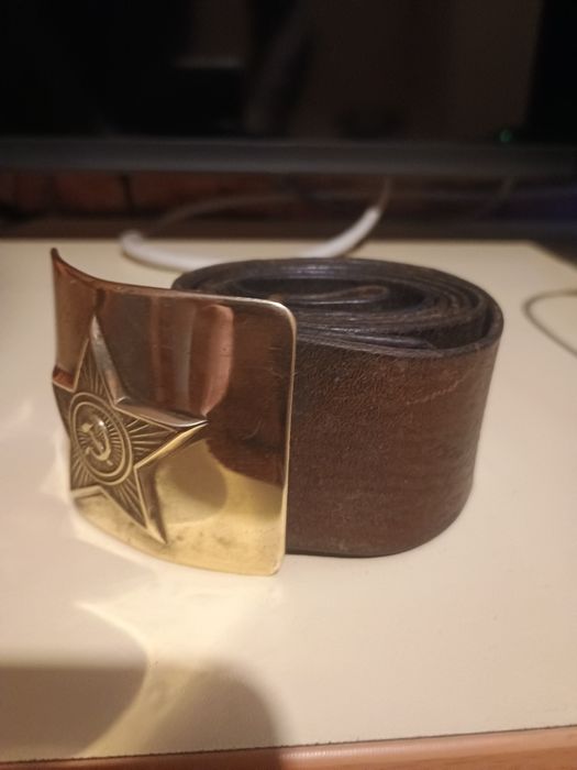 Кожаный солдатский ремень СССР