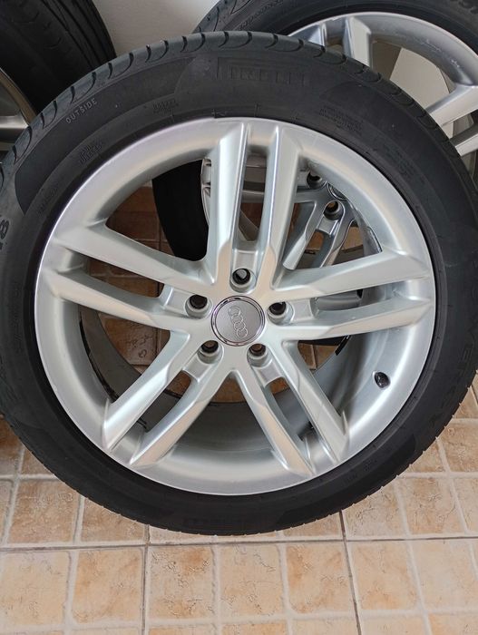 Vânzare set 4 jante aliaj, marca Audi + anvelope vara.