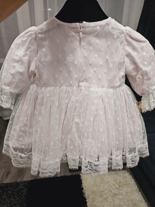 Rochiță 3-6 luni roz pal