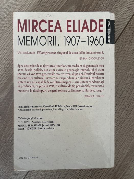 memorii- mircea eliade