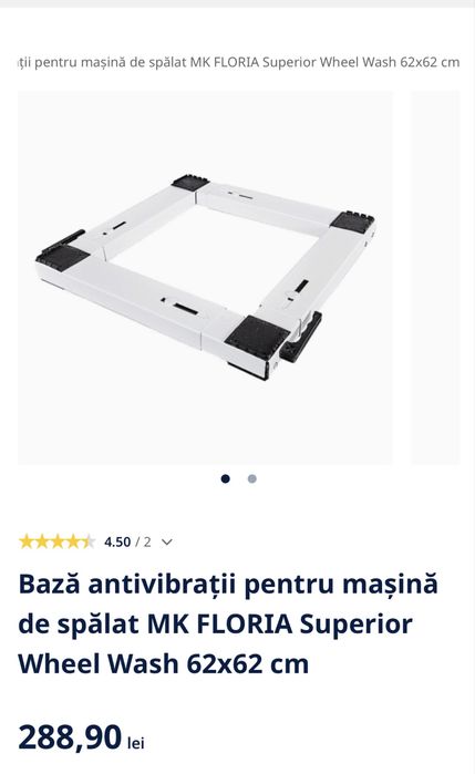 Bază antivibrații pentru mașină de spălat