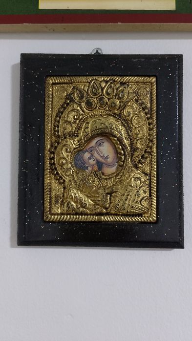 Icoană aur 24k Muntele Athos