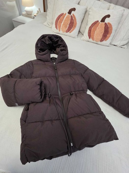 Тъмнокафяво пухено яке H&M (Divided)