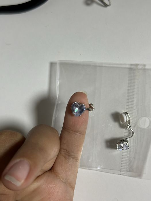 Серьги клипсы на левое ухо