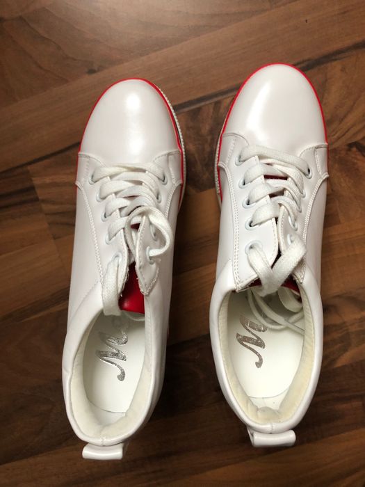 Дамски бели кецове на платформа, № 36.