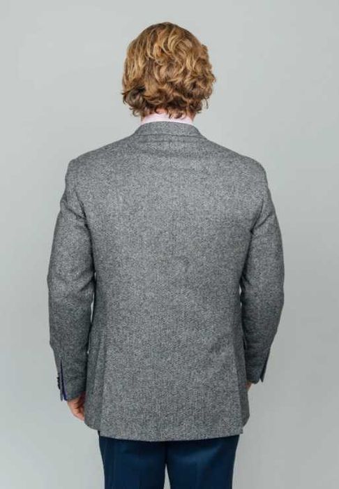 Sacou blazer casual 42 XL premium DIGEL lana moale de lux Marzotto gri