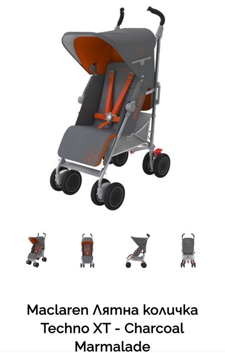 Maclaren Лятна количка Techno XT - Charcoal Marmalade