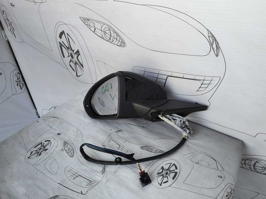 Oglindă Stânga 6 PINI Volkswagen Golf 7 2012-2020 / Cod OEM 5G2857507BN (5C2)