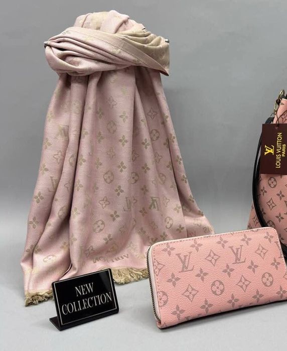 Set esarfa+portofel, diverse nuanțe, super calitate, saculet inclus