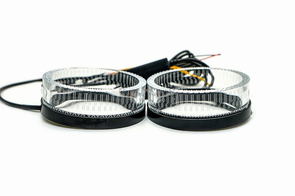 Set Inele Angel Eyes Cristal RGB Dynamic - Control Aplicatie 3 inch / 2.5 inch